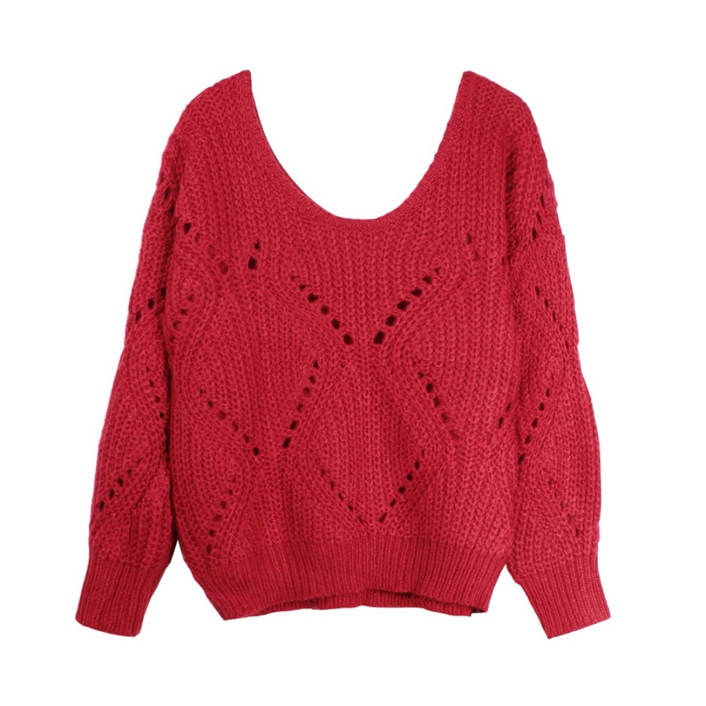 NWOT FRNCH Open Stitch Pullover Sweater